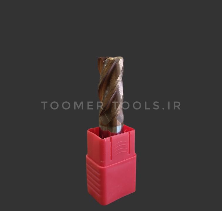 فرز انگشتی کاربایدتمام الماس روکش خرمایی چهار پر تیپRسایز 20